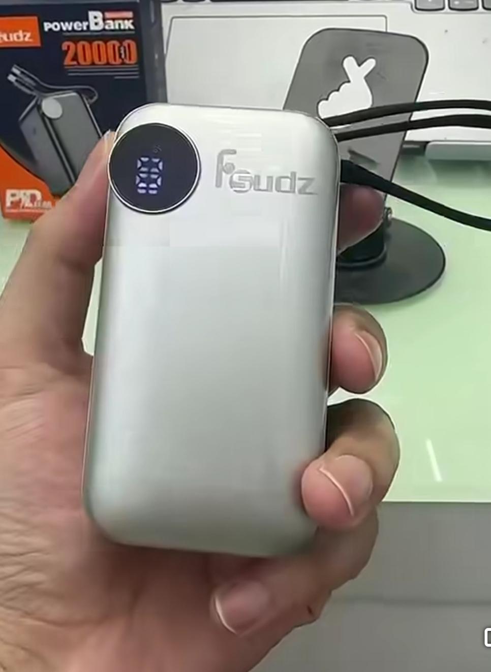 Fsudz Powerbank 20000mAh P82 Argent - 22,5W PD Super Fast Charge